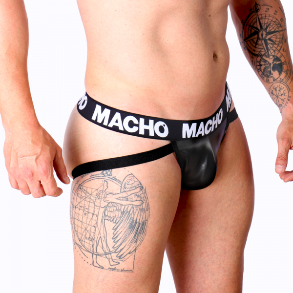 MACHO - MX25NC JOCK CUERO NEGRO L - Imagen 3