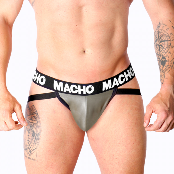 MACHO - MX27GR JOCK CUERO GRIS BEIGE L - Imagen 2